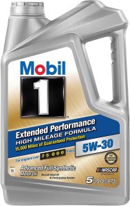 Mobil 1 5W-30 Extended Performance High Mileage Formula Motor Oil