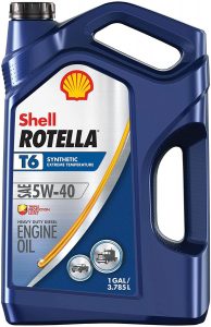 Shell Rotella 5W-40 – T6 Synthetic Blend Diesel Engine Oil