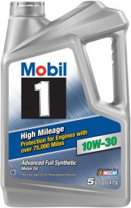 Mobil 1 High Mileage Full Synthetic 10W-30 Motor Oil