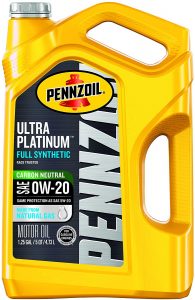 Pennzoil Ultra Platinum Full Synthetic 0W-20 Motor Oil